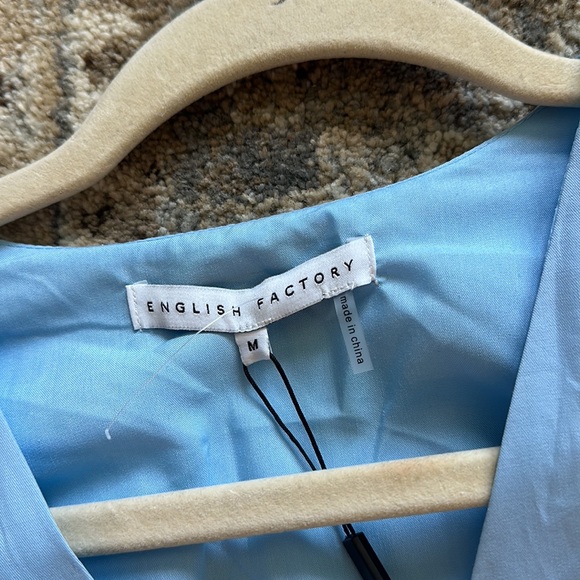 100% Cotton Light Blue English Factory Dress - Picture 4 of 7